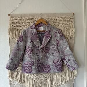 Anna Sui Jacquard Floral Jacket